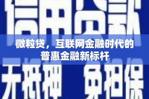 方山微粒贷，互联网金融时代的普惠金融新标杆