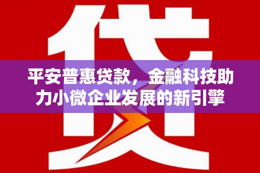 方山平安普惠贷款，金融科技助力小微企业发展的新引擎