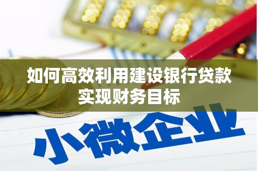 方山如何高效利用建设银行贷款实现财务目标