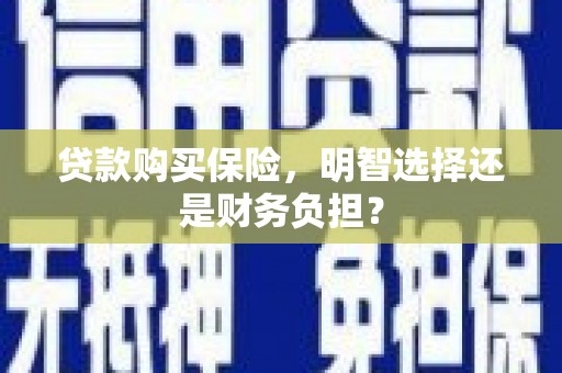 方山贷款购买保险，明智选择还是财务负担？
