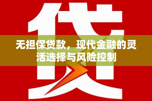 方山无担保贷款，现代金融的灵活选择与风险控制
