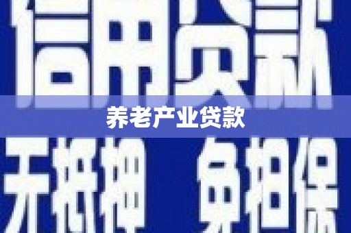 方山养老产业贷款