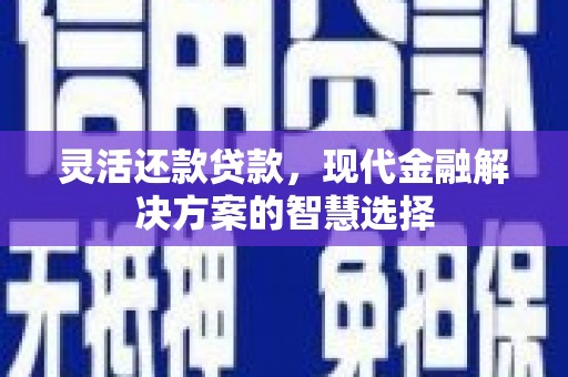方山灵活还款贷款，现代金融解决方案的智慧选择