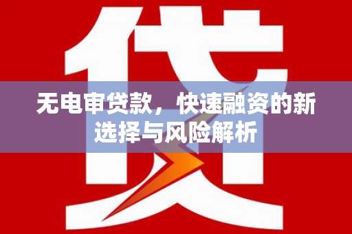 方山无电审贷款，快速融资的新选择与风险解析