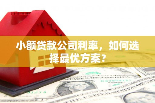 方山小额贷款公司利率，如何选择最优方案？