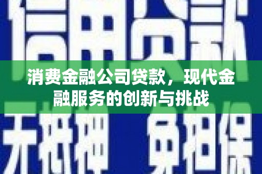 方山消费金融公司贷款，现代金融服务的创新与挑战