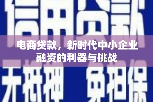 方山电商贷款，新时代中小企业融资的利器与挑战