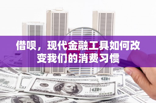 方山借呗，现代金融工具如何改变我们的消费习惯