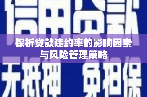 方山探析贷款违约率的影响因素与风险管理策略