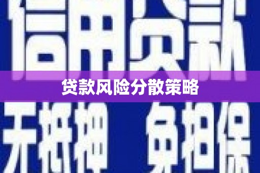 方山贷款风险分散策略