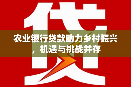 方山农业银行贷款助力乡村振兴，机遇与挑战并存